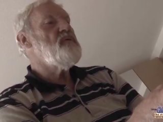 Old Young - Big manhood Grandpa Fucked by Teen she licks thick old man johnson